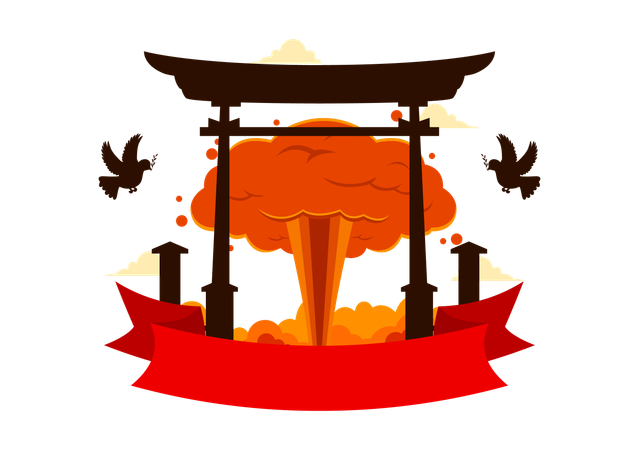 Hiroshima Day  Illustration
