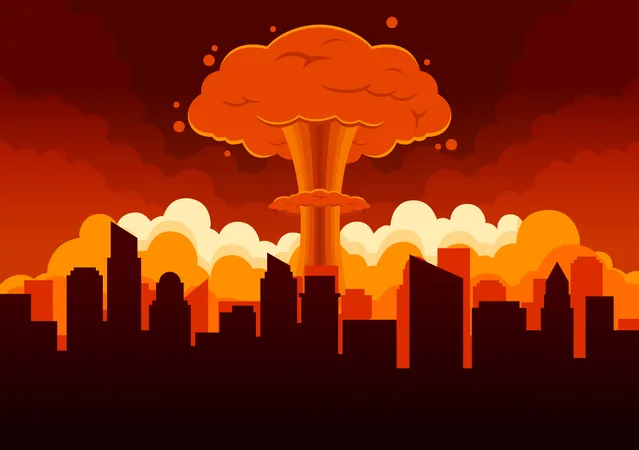Hiroshima explosion  Illustration