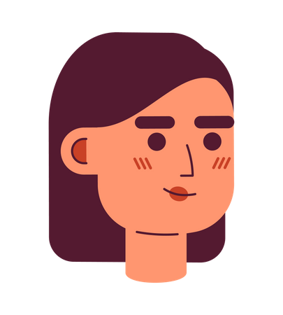 Hispanic woman smiling  Illustration