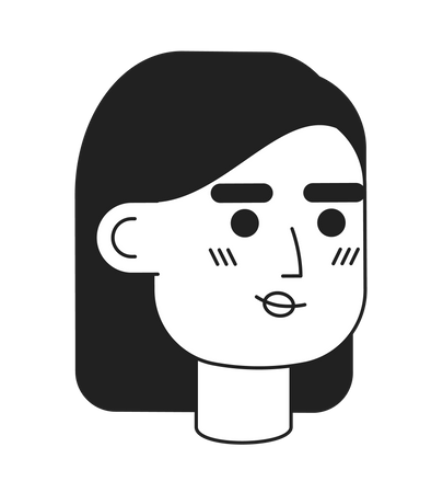 Hispanic woman smiling  Illustration