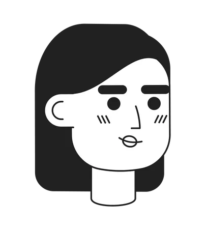 Hispanic woman smiling  Illustration