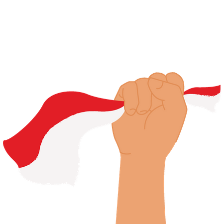 Hisst die indonesische Flagge  Illustration