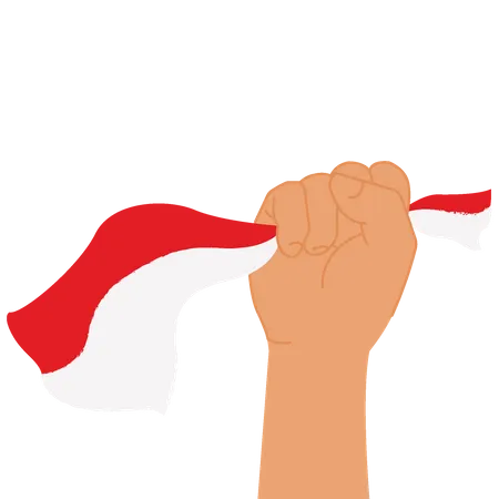 Hisst die indonesische Flagge  Illustration