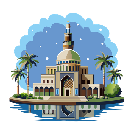 Historic Mosque  Illustration