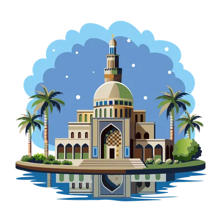 Historic Mosque  Illustration