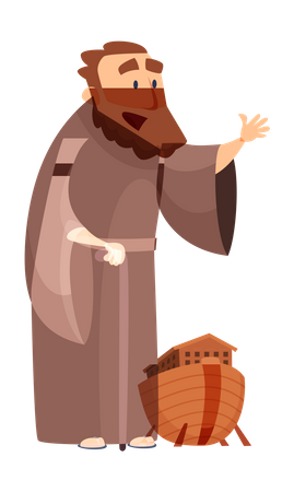 Historical christian character Illustration