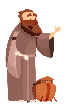 Historical christian character  Illustration