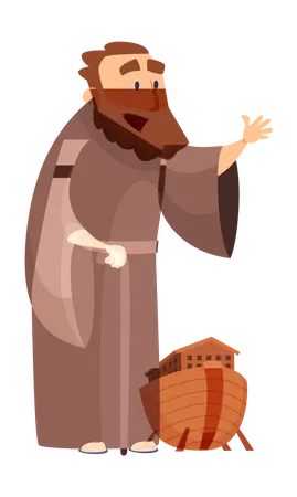 Historical christian character  Illustration