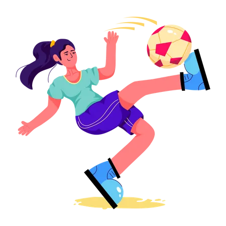 A Scalable Flat Illustration Of Hit Football イラスト