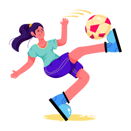 Hit Football  Illustration