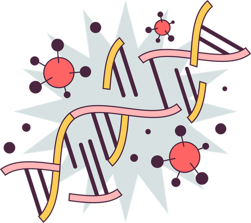 Hiv dna structure  イラスト