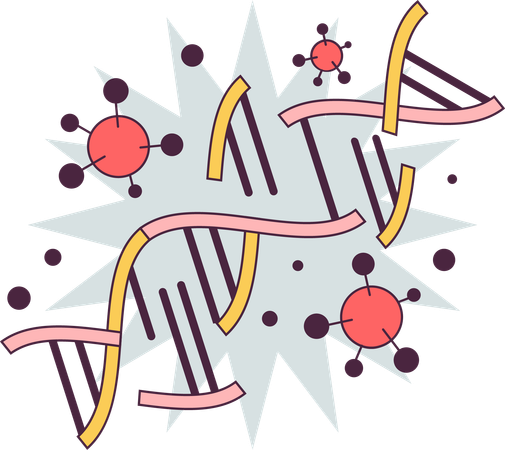 Hiv dna structure  Illustration