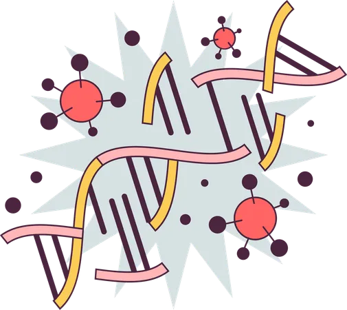 Hiv dna structure  Illustration