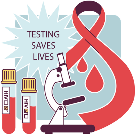 Hiv test and Dangerous disease awareness  Illustration