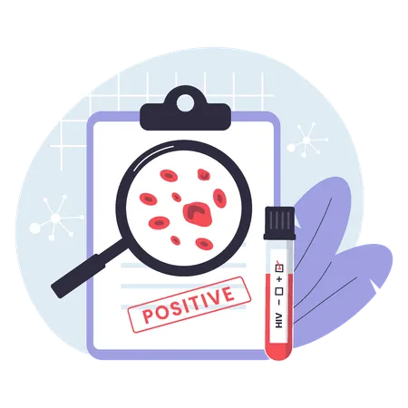 HIV-Test und Diagnose  Illustration