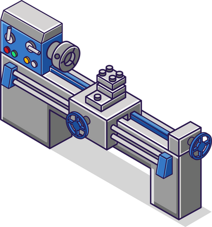 Hochtechnologie der CNC-Drehmaschinenindustrie  Illustration