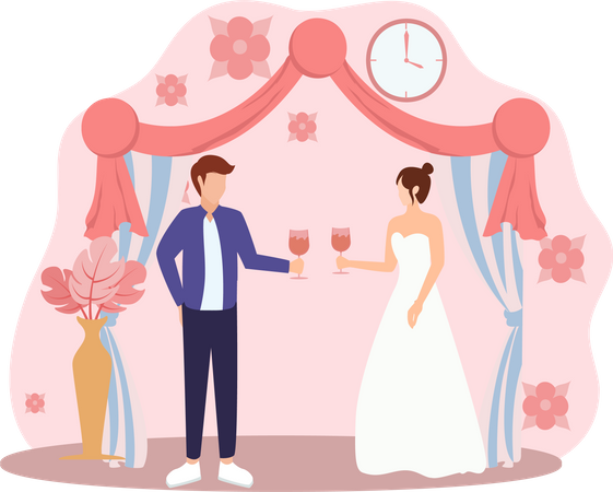 Hochzeit  Illustration