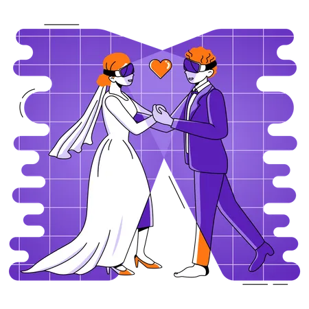 Hochzeit im Metaversum  Illustration