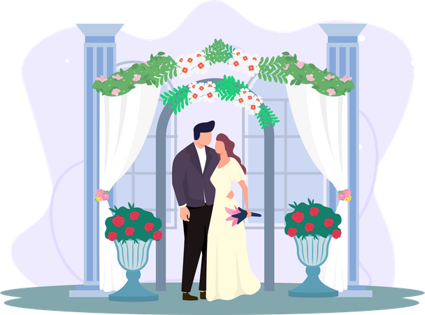 Hochzeitsempfang  Illustration