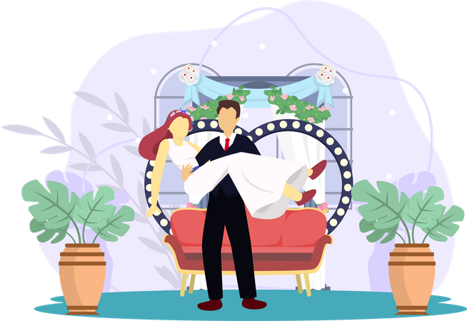 Hochzeitsempfang  Illustration