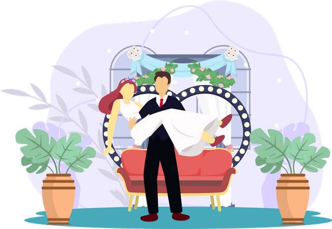 Hochzeitsempfang  Illustration