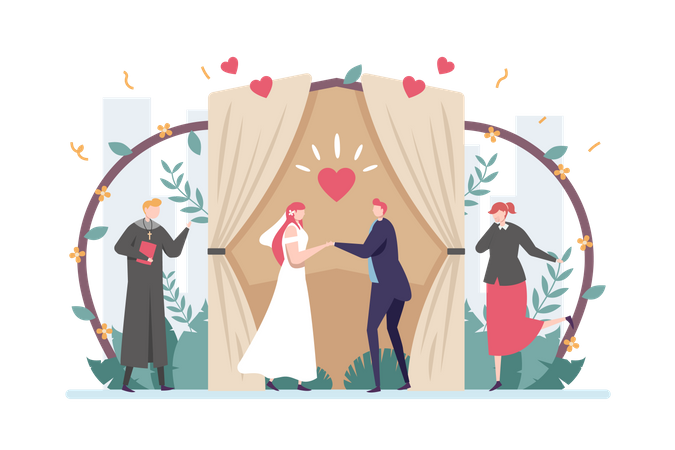 Hochzeitsempfang  Illustration