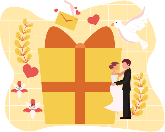 Hochzeitsgeschenk  Illustration