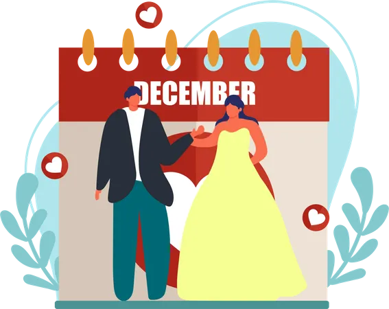 Hochzeitstag  Illustration