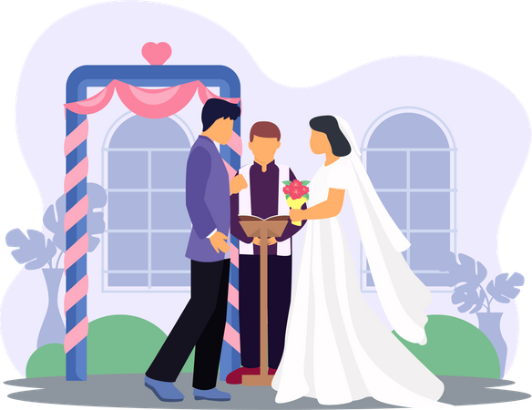 Hochzeitstag  Illustration