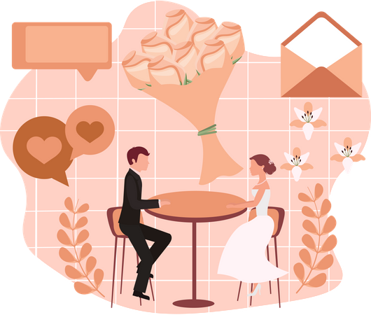 Hochzeitstag  Illustration