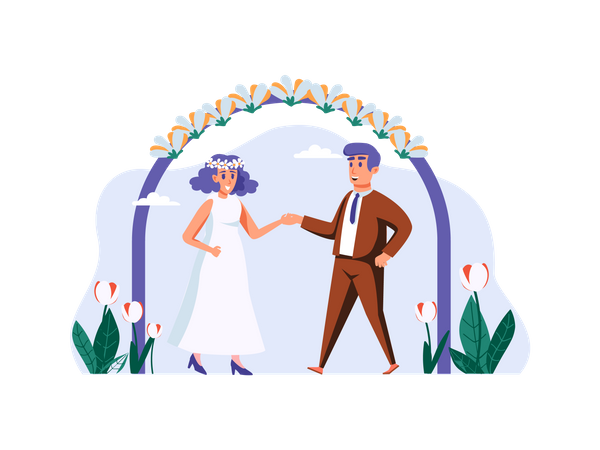 Hochzeitszeremonie  Illustration