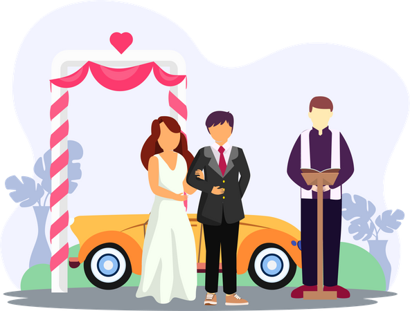 Hochzeitszeremonie  Illustration