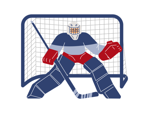 Hockey goalie  Illustration