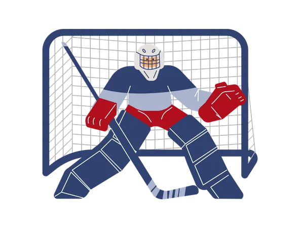 Hockey goalie  Illustration