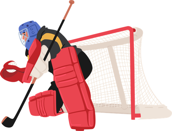 Hockey Goalkeeper  Illustration