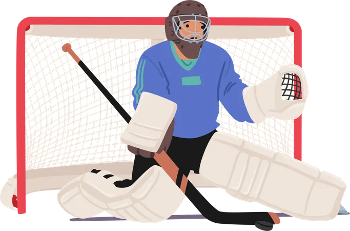 Hockey Goalkeeper  Illustration