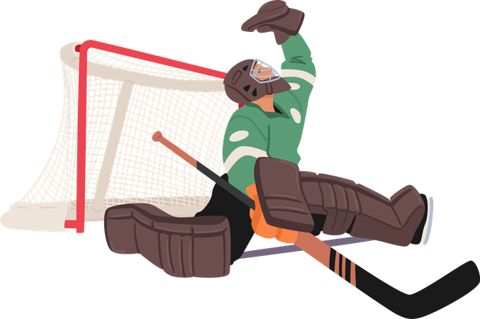 Hockey Goalkeeper  Illustration