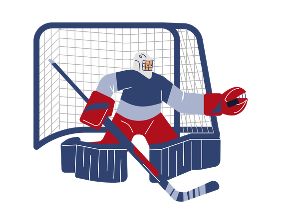 Hockey goalkeeper  Illustration