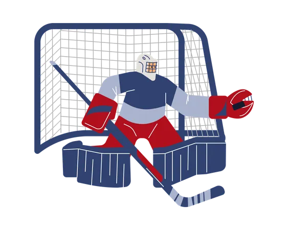 Hockey goalkeeper  Illustration