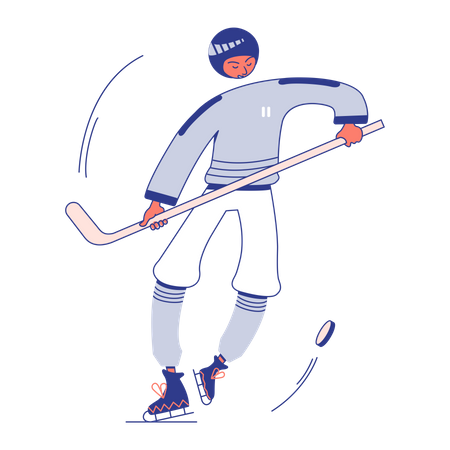 Hockey Guy Illustration