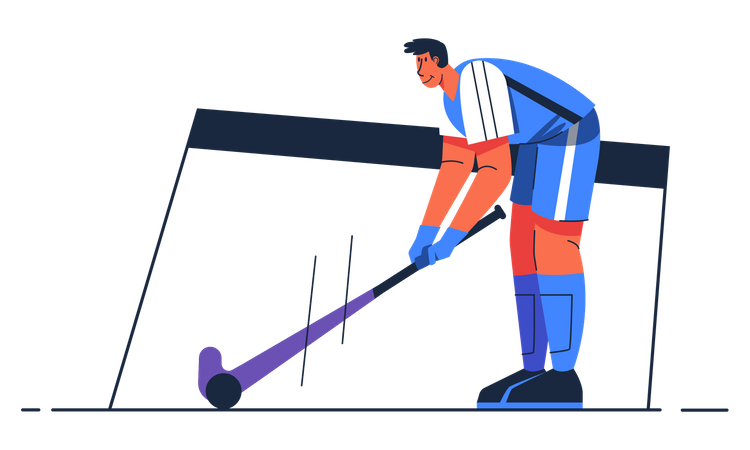 Hockey player Illustration