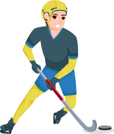 Hockey Player  Illustration