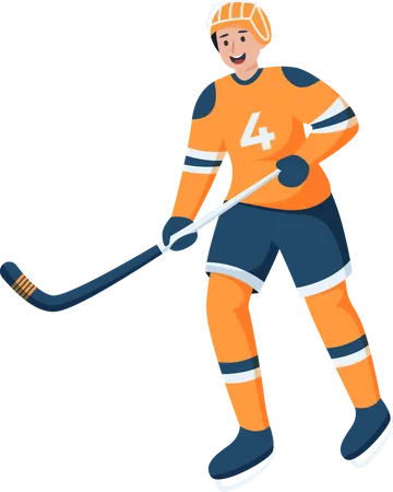 Hockey Player Illustration