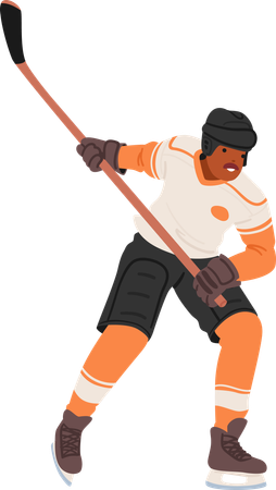 Hockey Player  Illustration