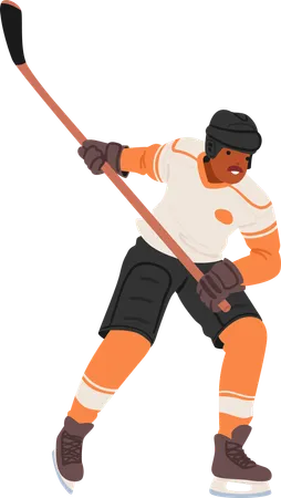 Hockey Player  Illustration