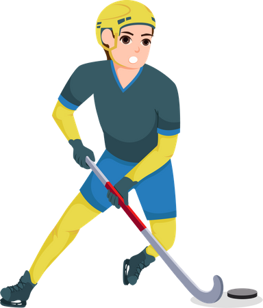 Hockey Player  Illustration