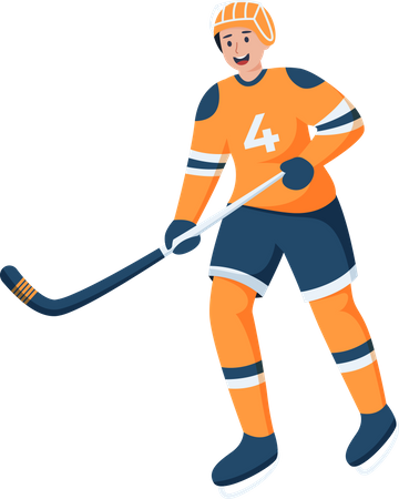 Hockey Player  Illustration