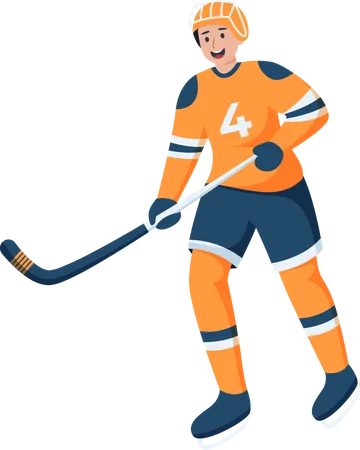 Hockey Player  Illustration