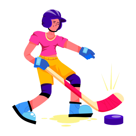 Hockey Player  Illustration