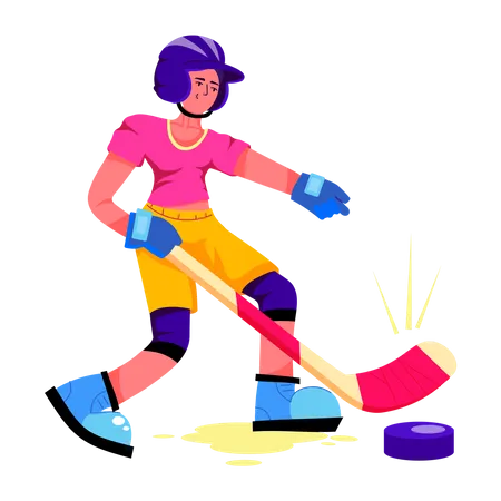 Hockey Player  Illustration